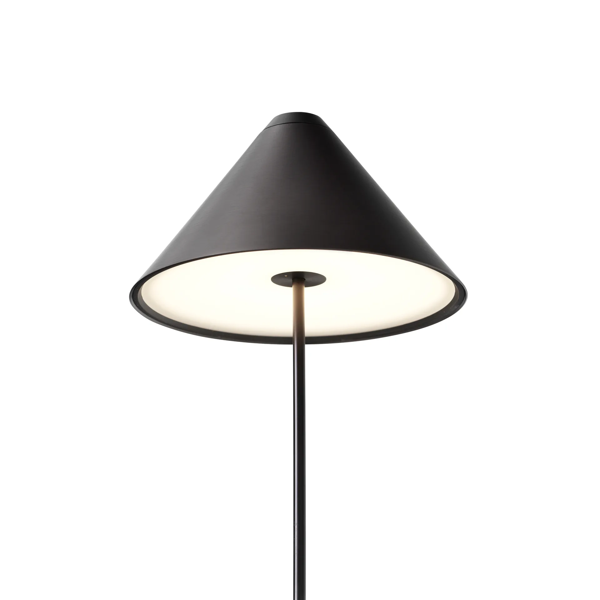 Lampada da tavolo portatile Brolly, Acciaio nero New Works