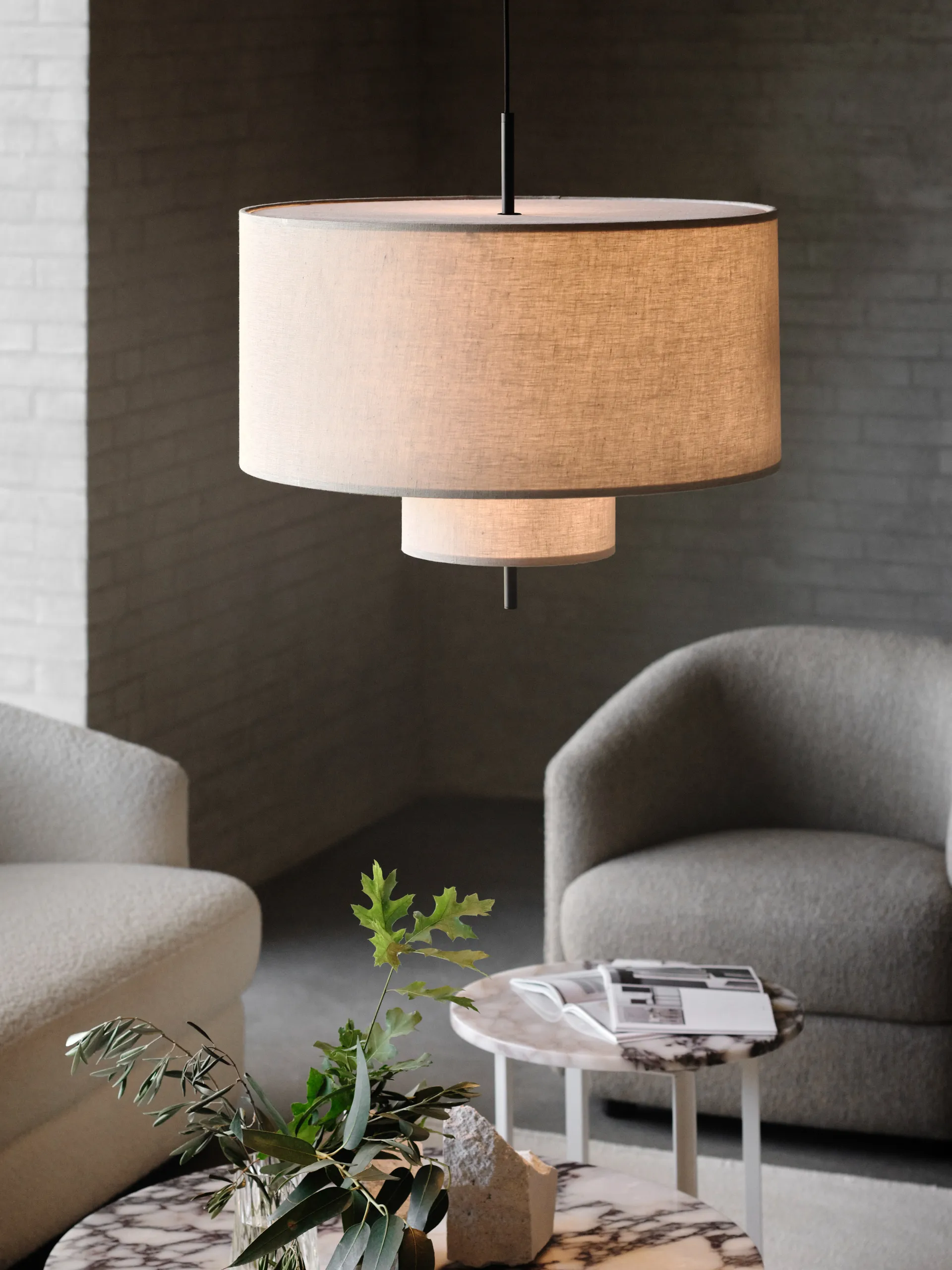 Lampadario Margin Ø70 cm, Beige New Works