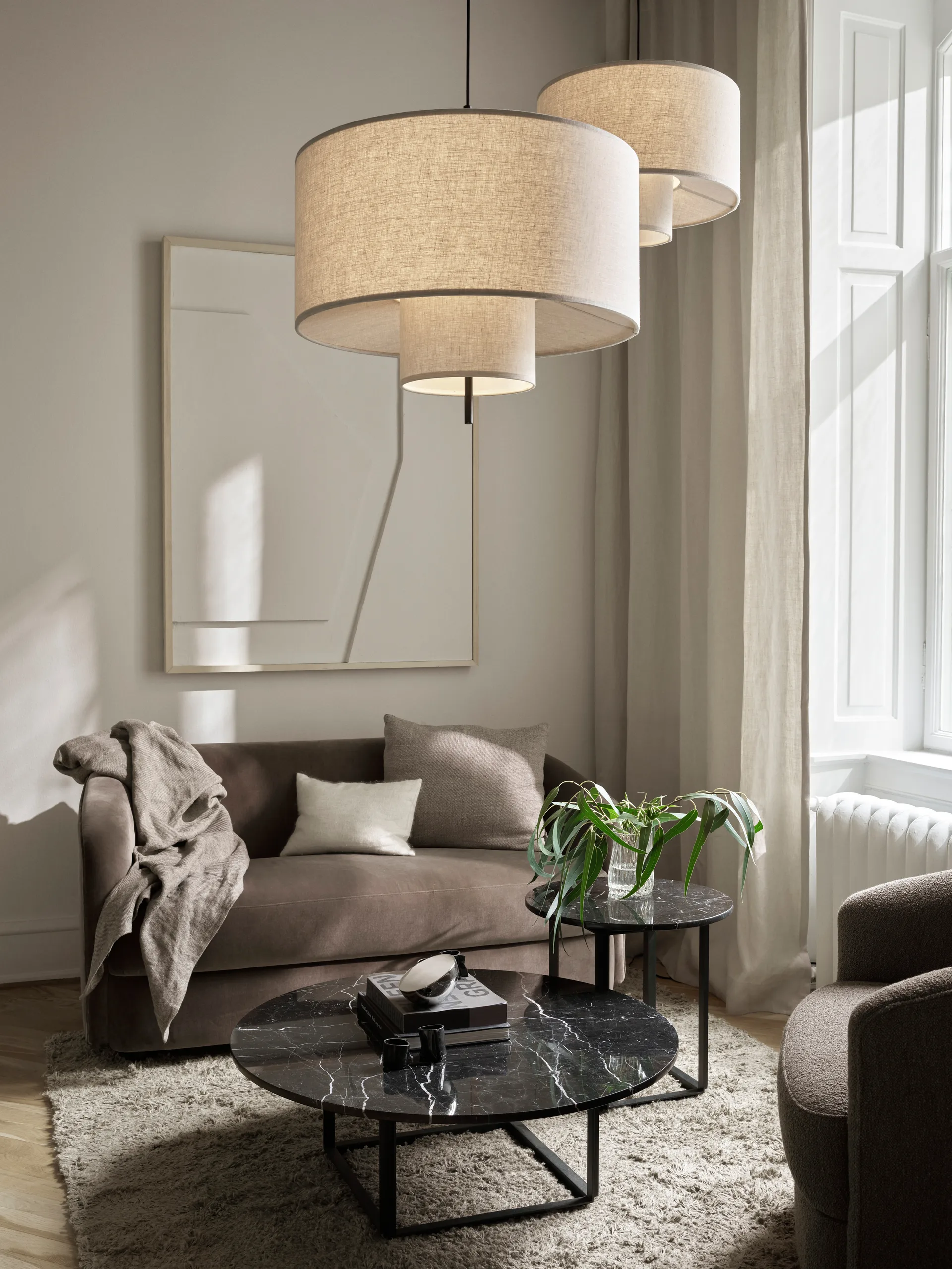 Lampadario Margin Ø70 cm, Beige New Works