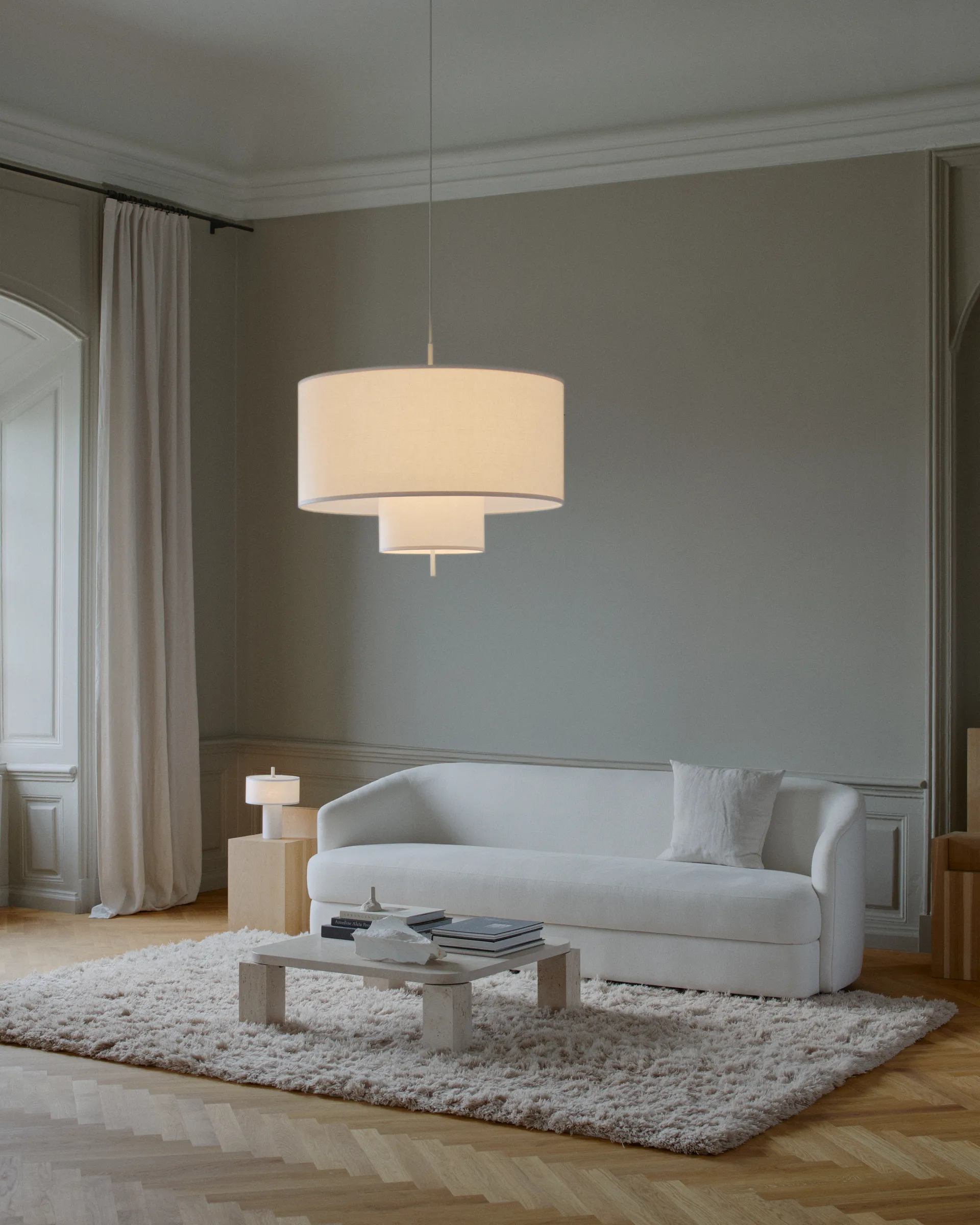 Lampadario Margin Ø90 cm, Bianco New Works
