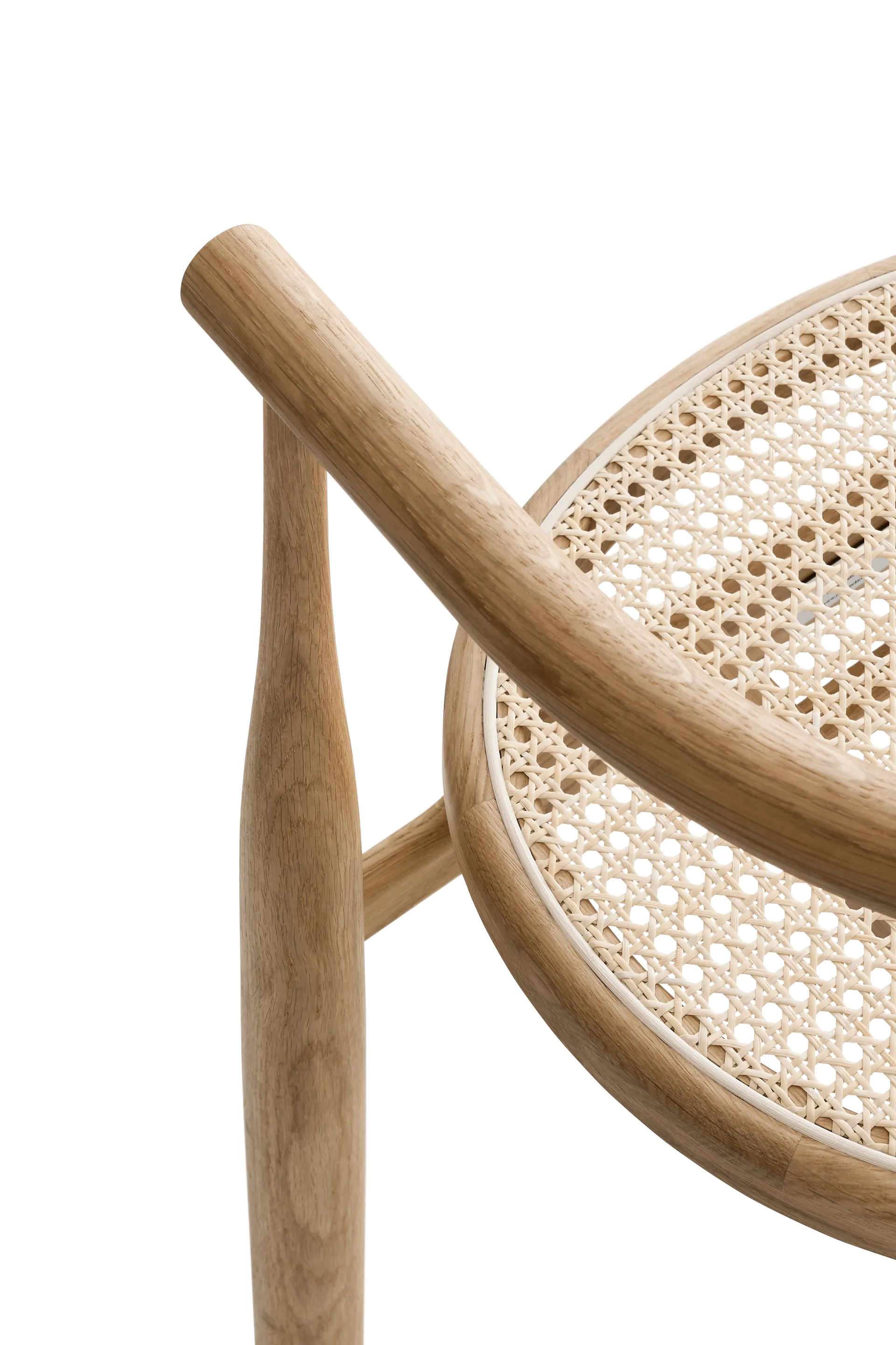 Poltrona Bukowski, Rovere oliata-rattan New Works