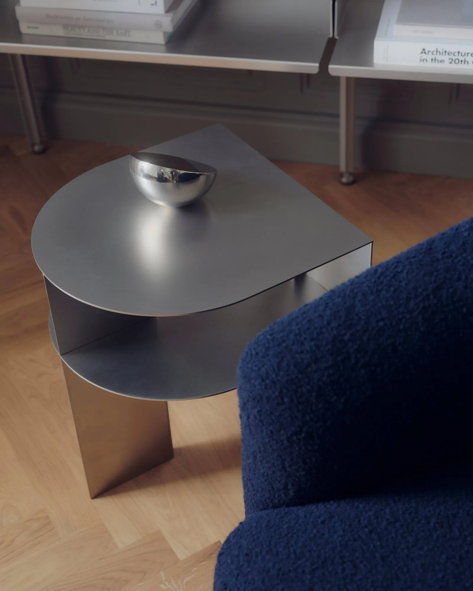 Rand tavolino, Acciaio inox New Works