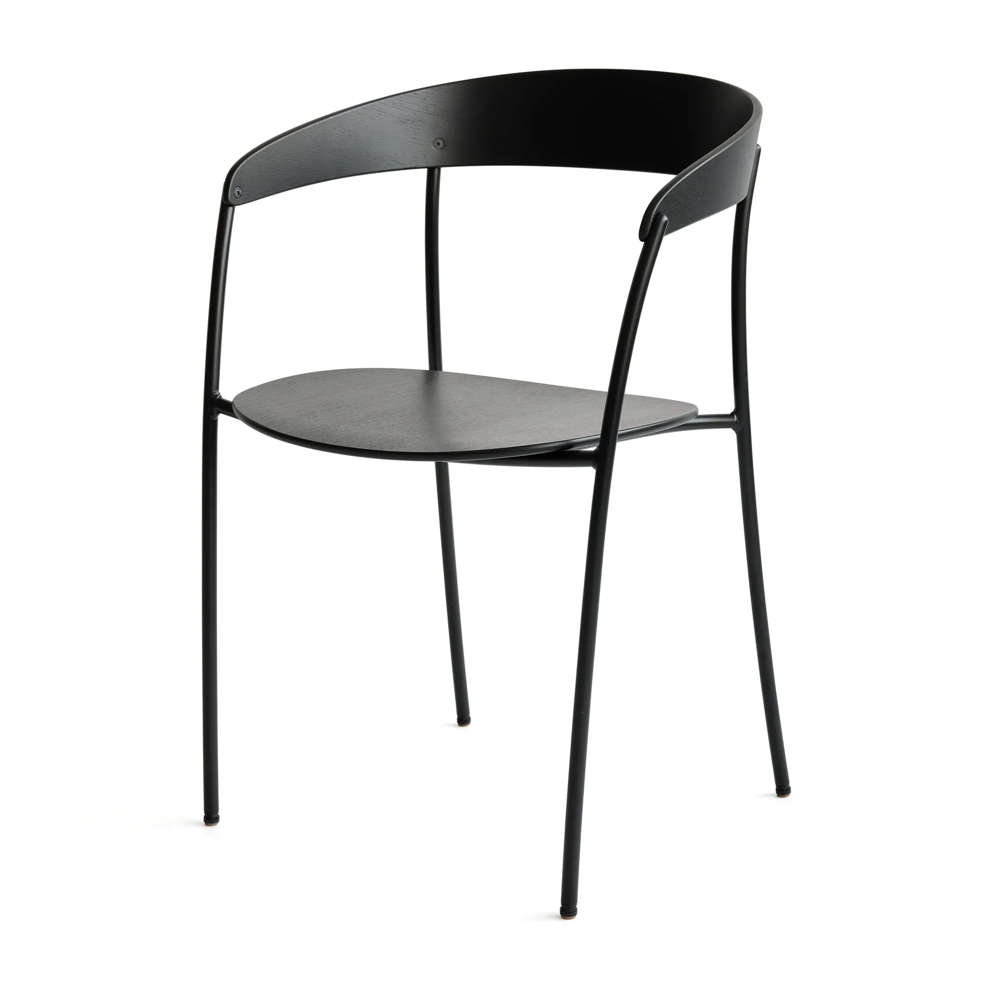 Sedia con braccioli Missing, Frassino nero New Works