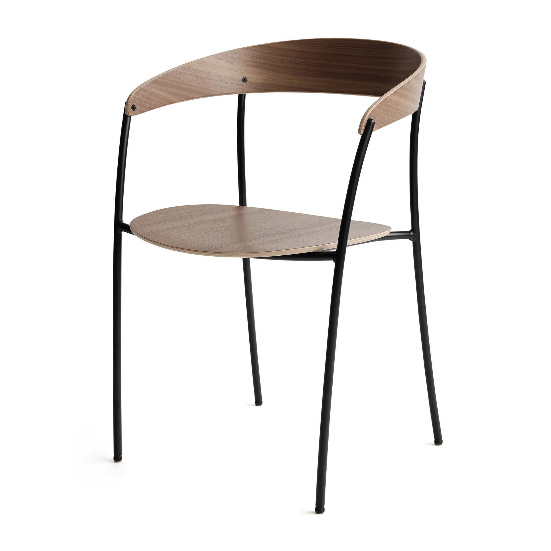 Sedia con braccioli Missing, Noce New Works