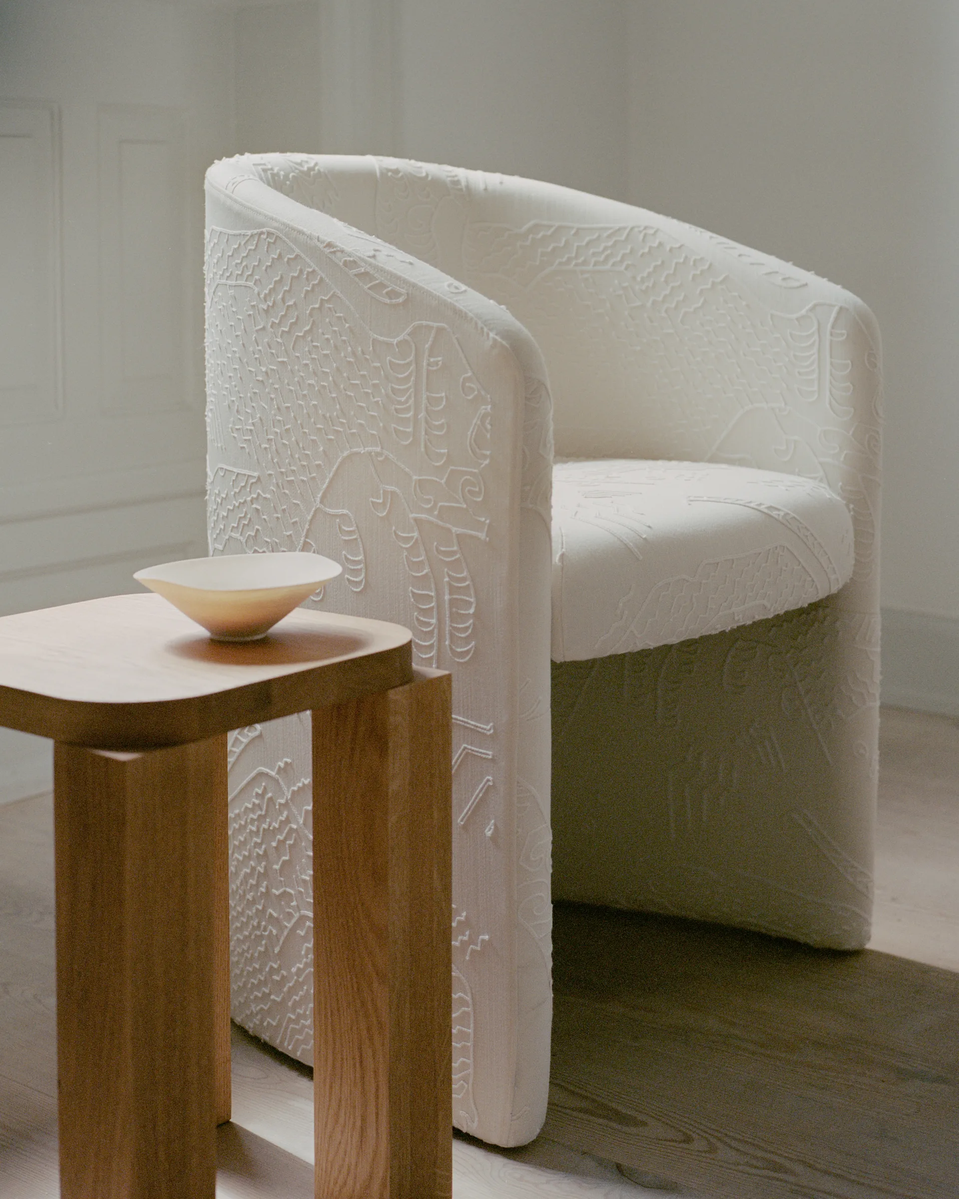 Sgabello Atlas, Natural Oak New Works