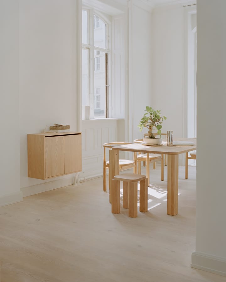 Sgabello Atlas, Natural Oak New Works