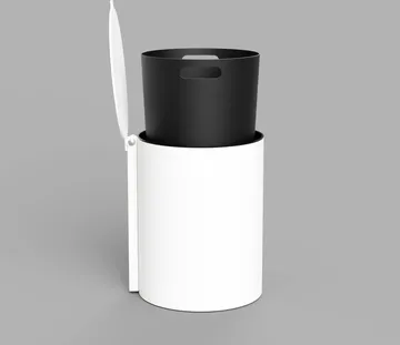 Nichba cestino per il bagno - Bianco - Nichba