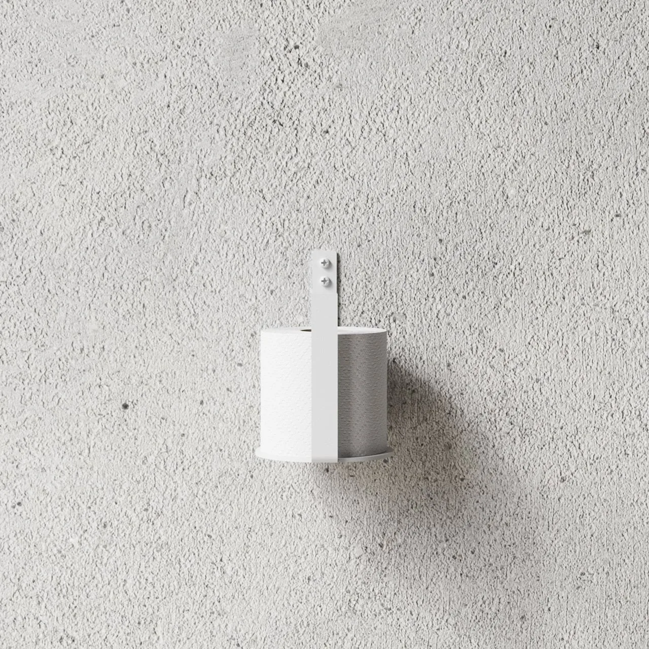 Nichba portarotolo di carta igienica extra, Bianco Nichba