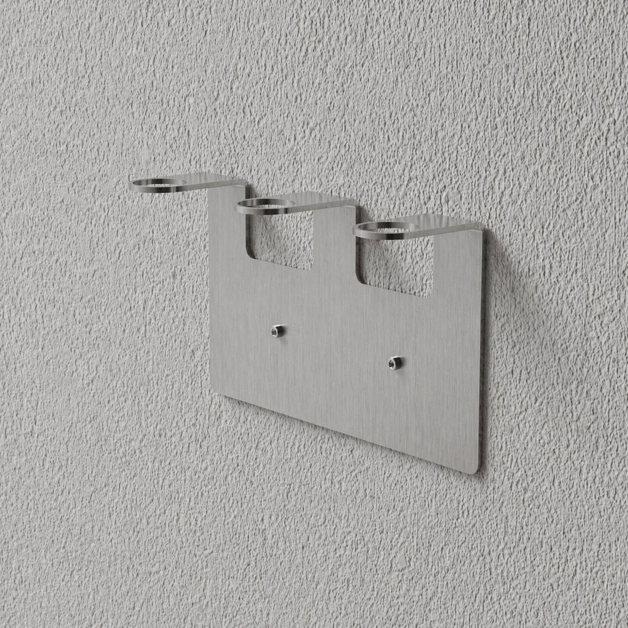 Nichba portasapone, Acciaio inox spazzolato, triplo Nichba