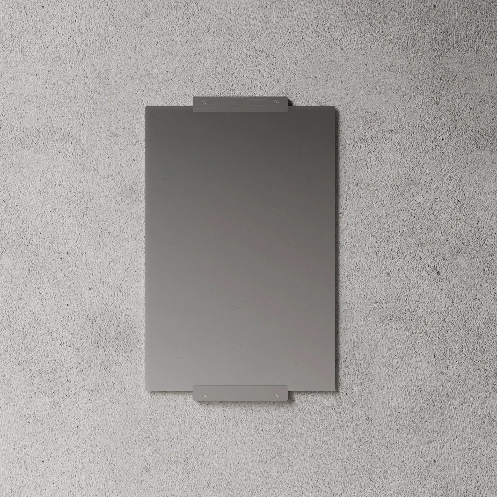 Nichba specchio da parete, Acciaio inox spazzolato, 70x50 cm Nichba