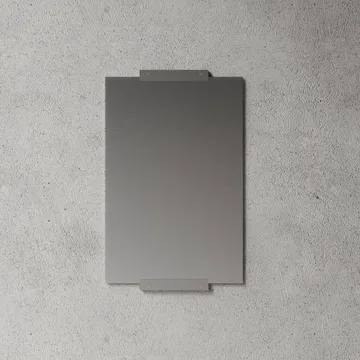 Nichba specchio da parete - Acciaio inox spazzolato, 70x50 cm - Nichba