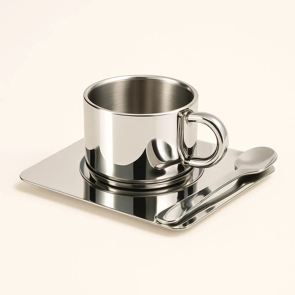 Nichba trio tazza, Acciaio inox Nichba