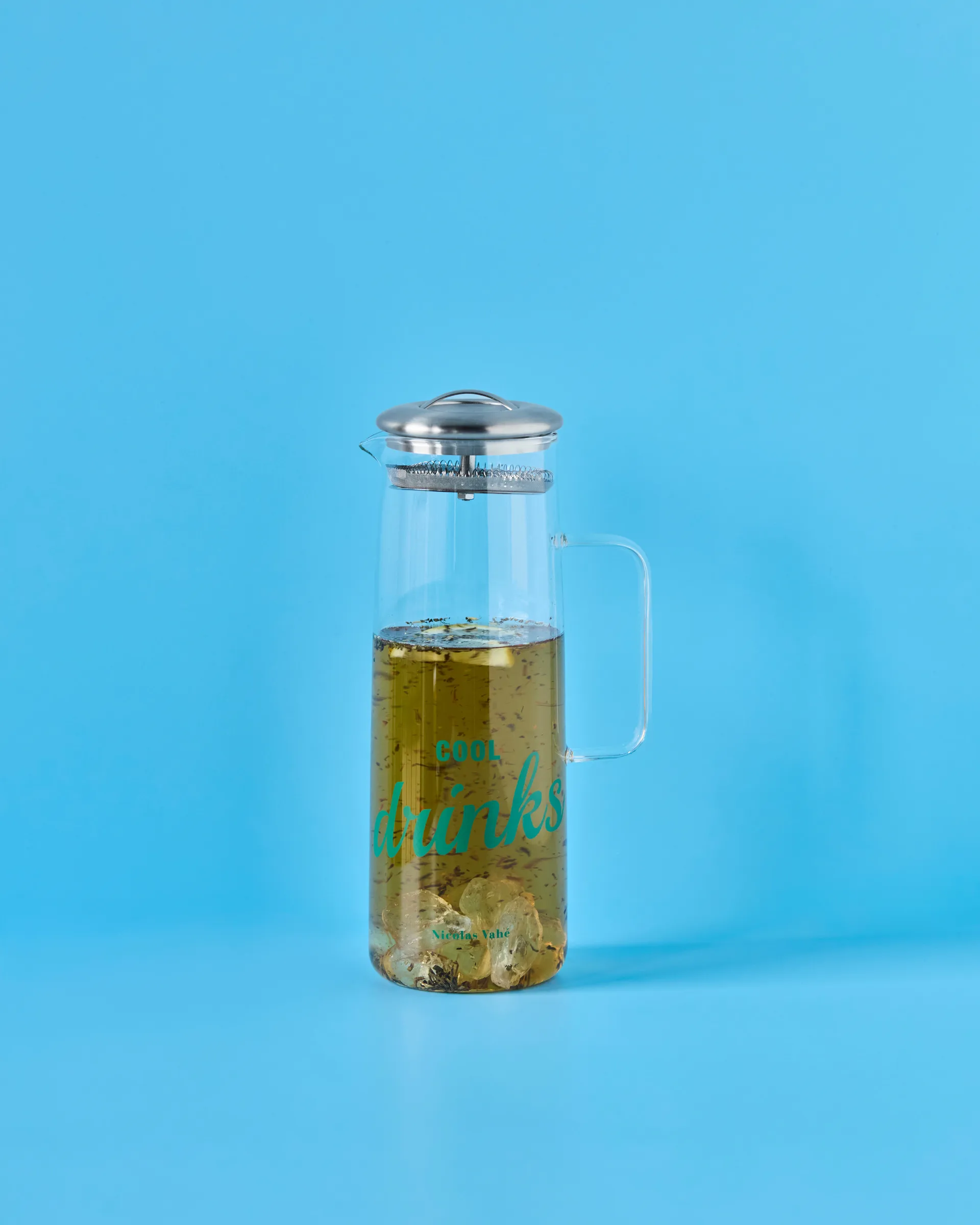 Caraffa con coperchio Nicolas Vahé , Trasparente-argento Nicolas Vahé