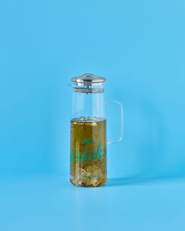 Caraffa con coperchio Nicolas Vahé , Trasparente-argento Nicolas Vahé