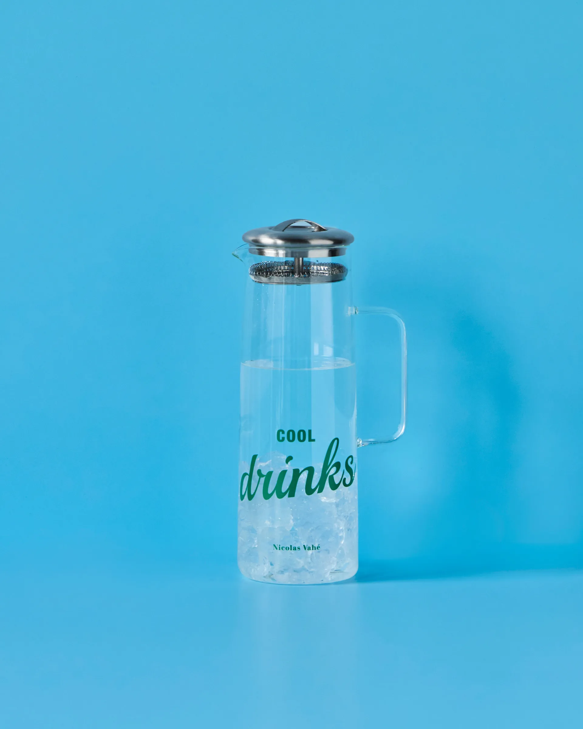 Caraffa con coperchio Nicolas Vahé , Trasparente-argento Nicolas Vahé