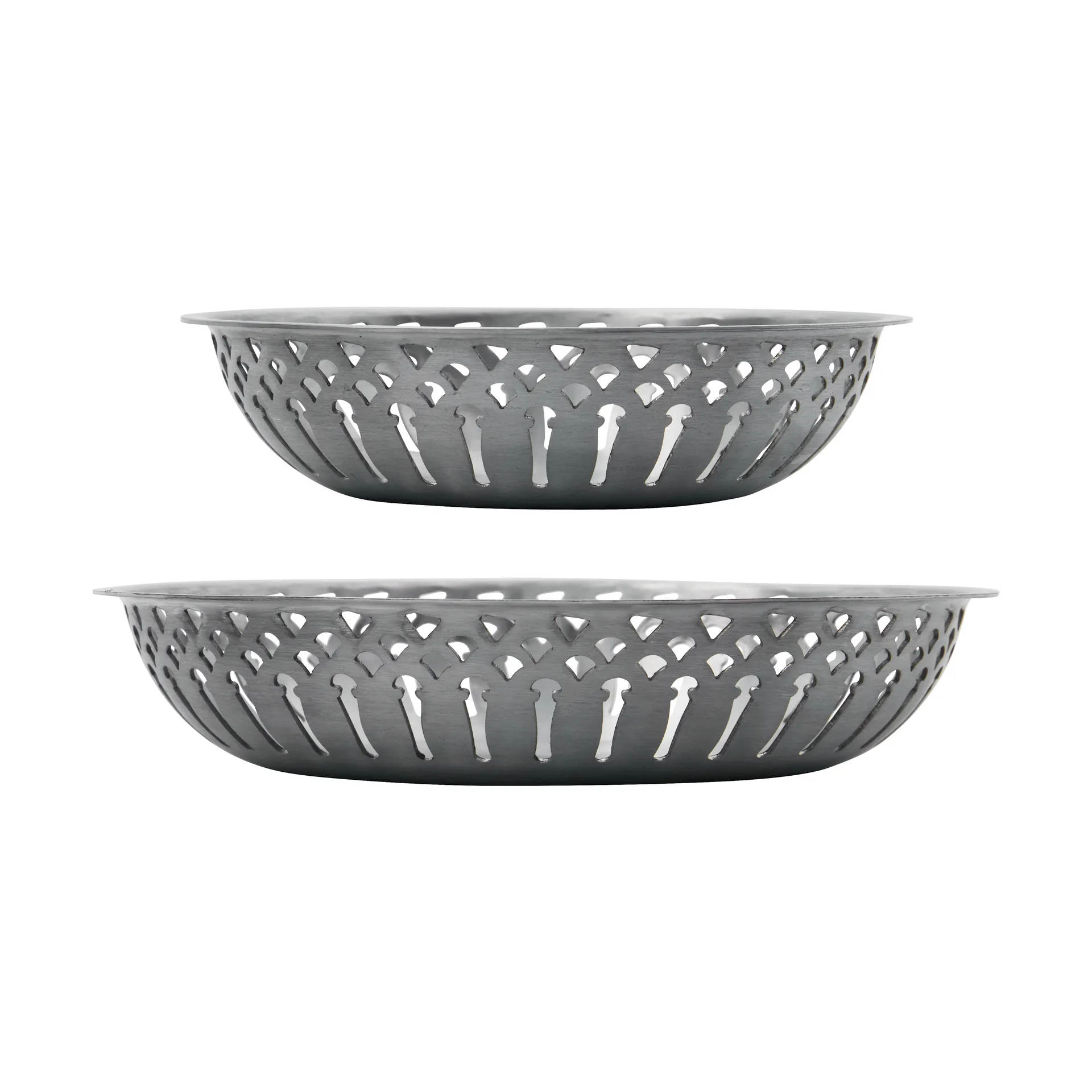 Cestino del pane Nicolas Vahé 2 pezzi, Antica finitura argento Nicolas Vahé