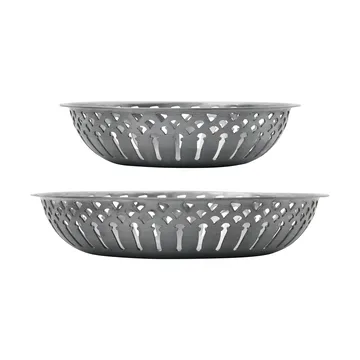 Cestino del pane Nicolas Vahé 2 pezzi - Antica finitura argento - Nicolas Vahé