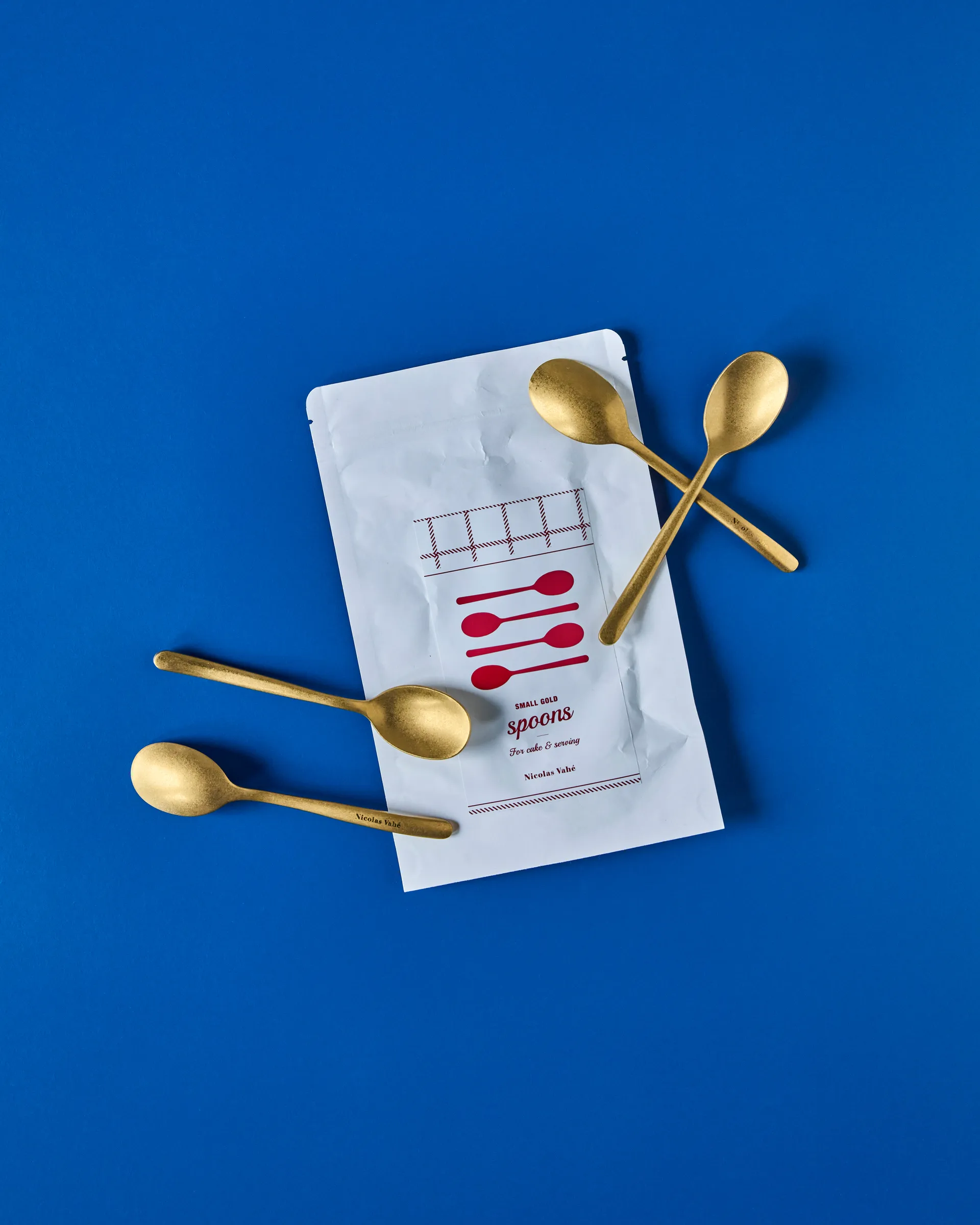 Cucchiaino Nicolas Vahé 4 pezzi, Antico finitura oro Nicolas Vahé