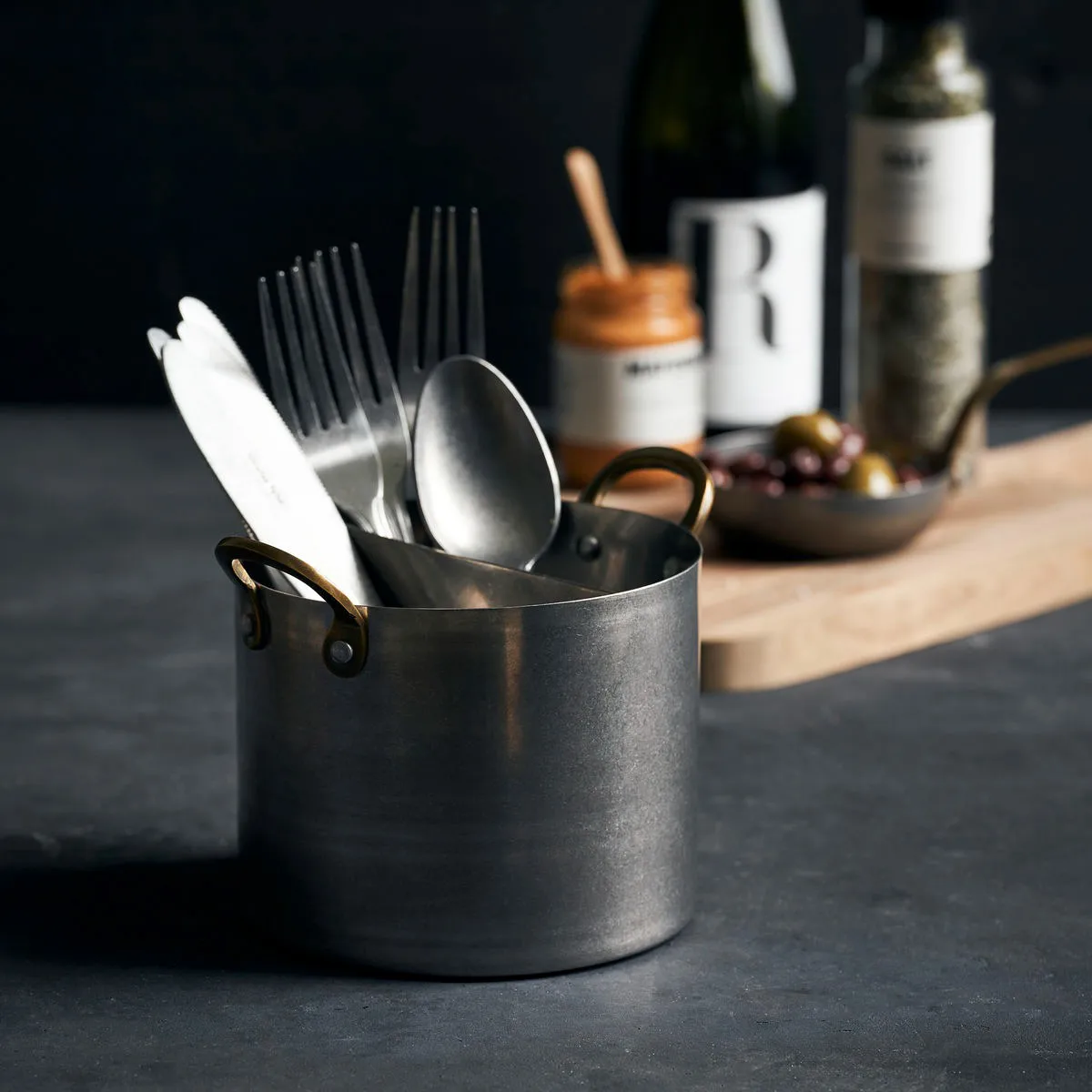 Organizer Presentation Ø 14 cm, Acciaio inox, ottone Nicolas Vahé