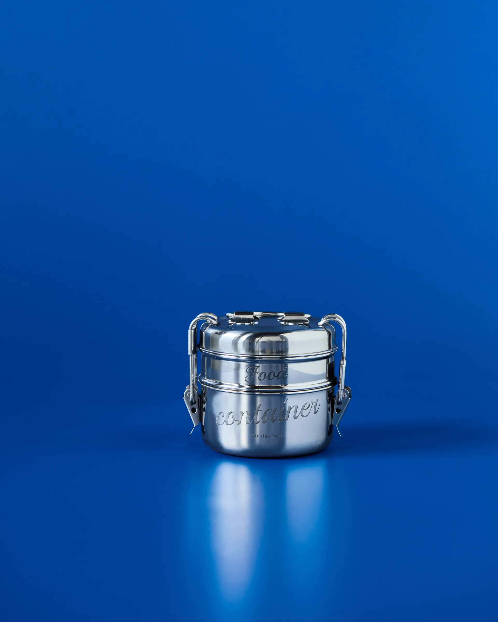 Scatola portapranzo Nicolas Vahé 2 pezzi, Finitura argento, Ø10 cm Nicolas Vahé