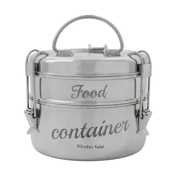 Scatola portapranzo Nicolas Vahé 2 pezzi - Finitura argento, Ø18 cm - Nicolas Vahé
