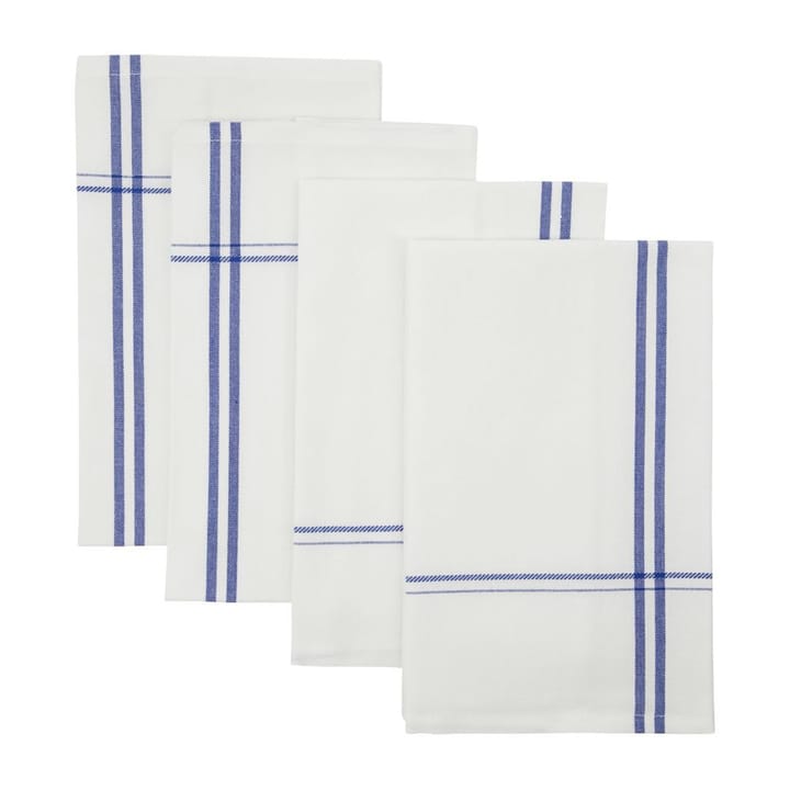 Tovagliolo tessuto Amow 32x52 cm, confezione da 4 - Bianco, blu - Nicolas Vahé