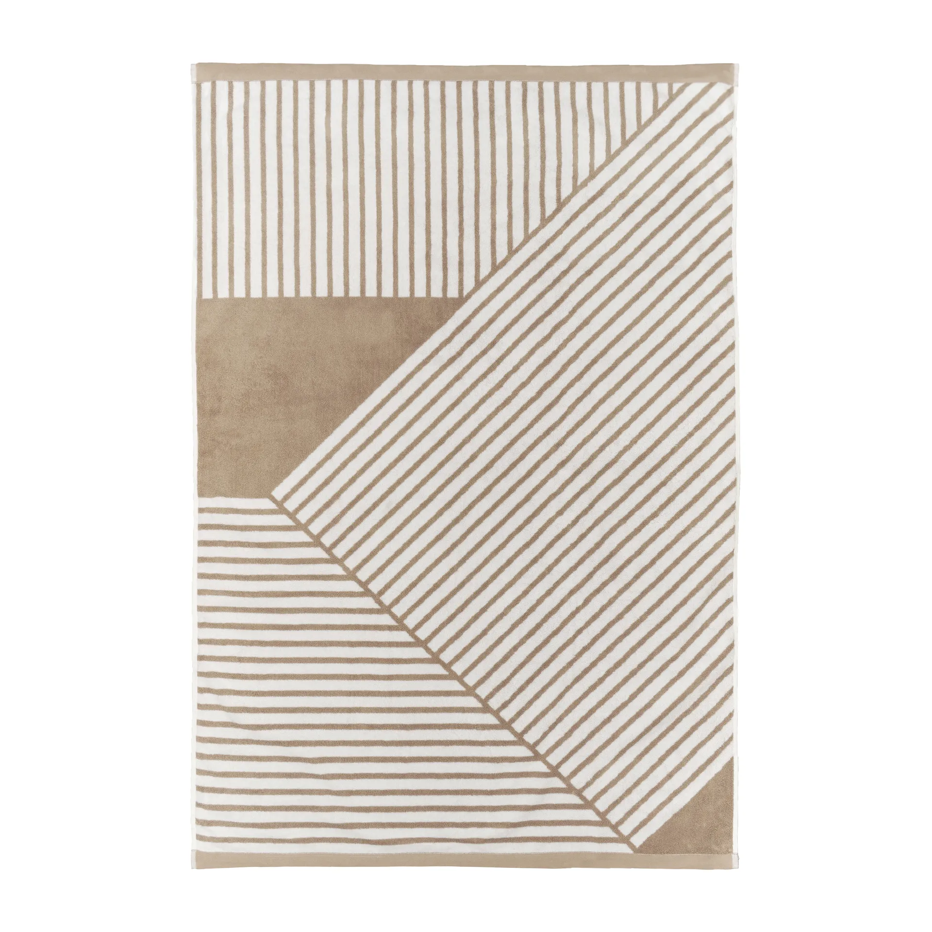 Asciugamano Stripes, 100x150 cm, Beige NJRD