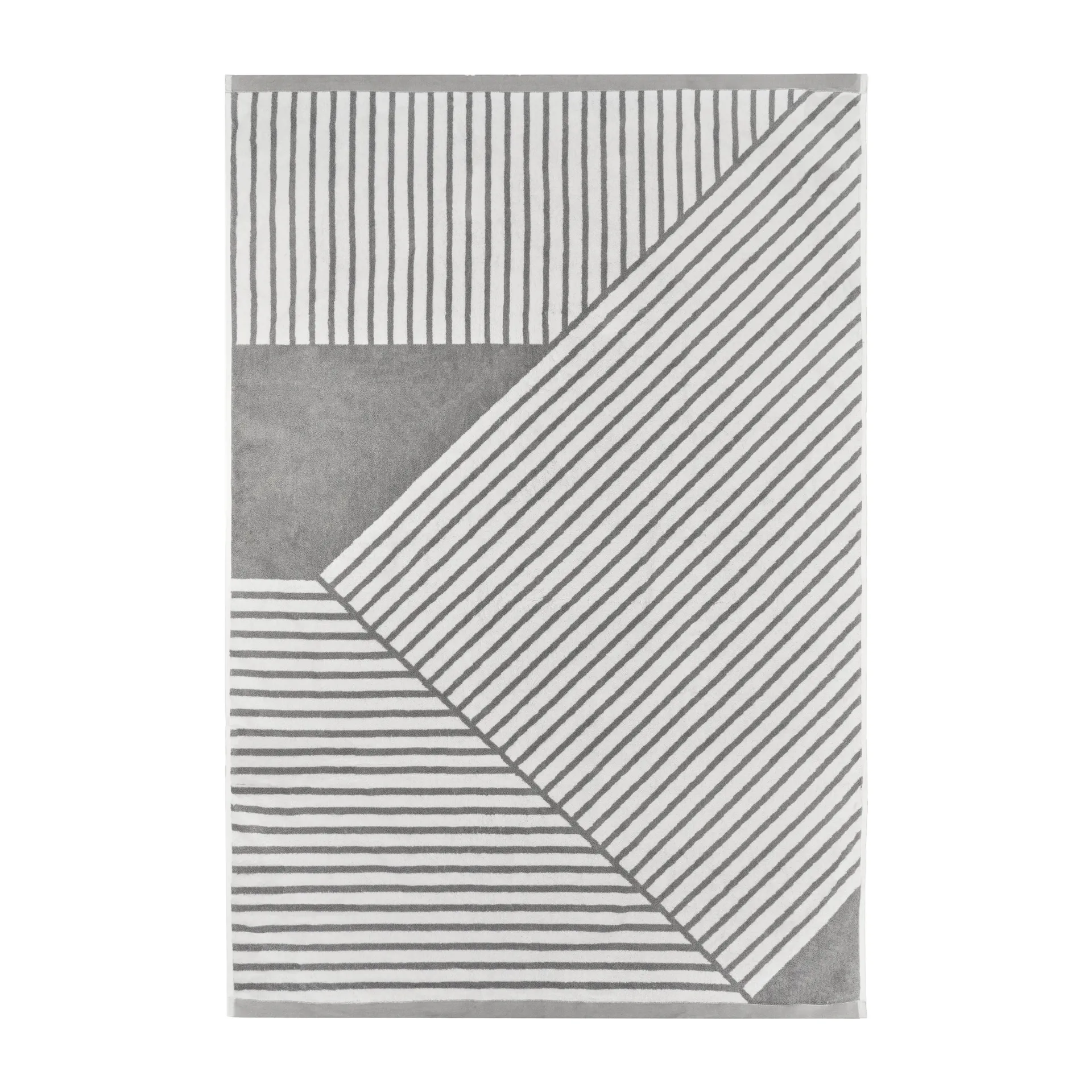 Asciugamano Stripes, 100x150 cm, Grigio NJRD