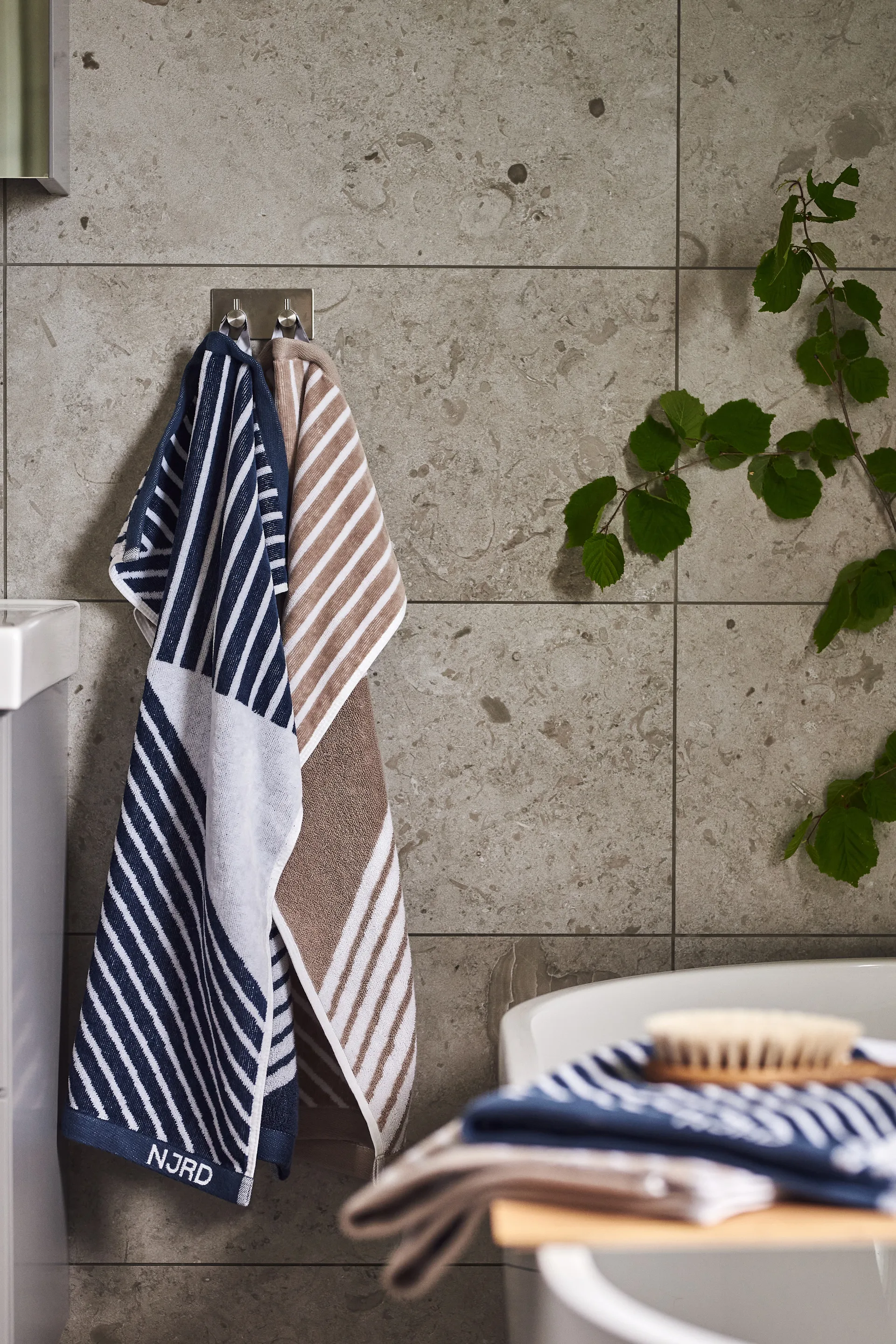 Asciugamano Stripes 50x70 cm, Blu NJRD