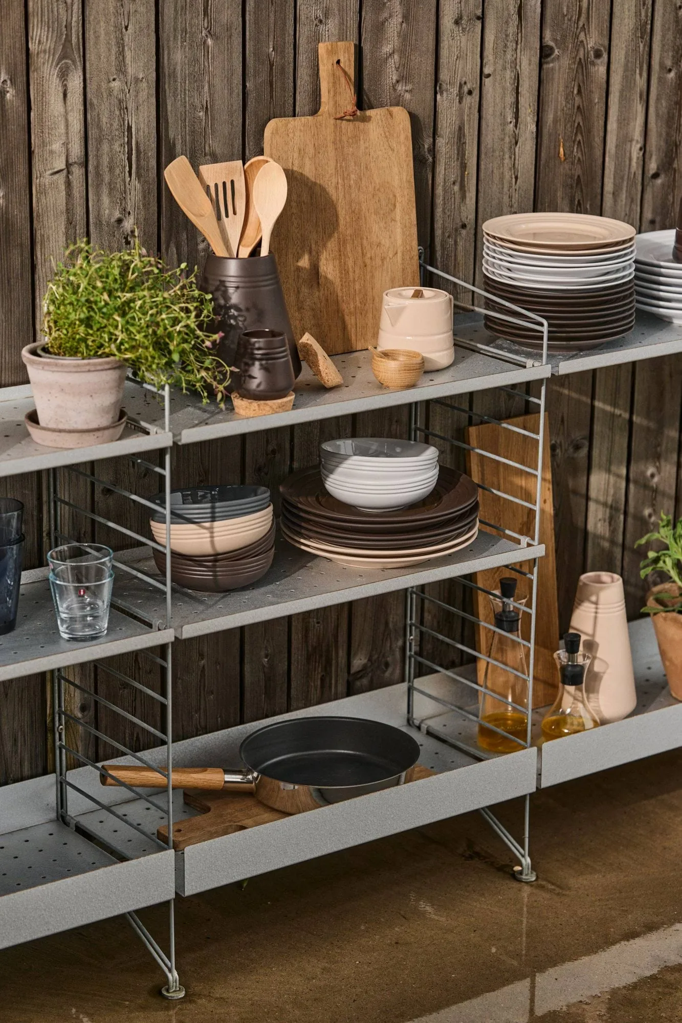 Ciotola Lines Ø 16 cm confezione da 6, grigio scuro NJRD