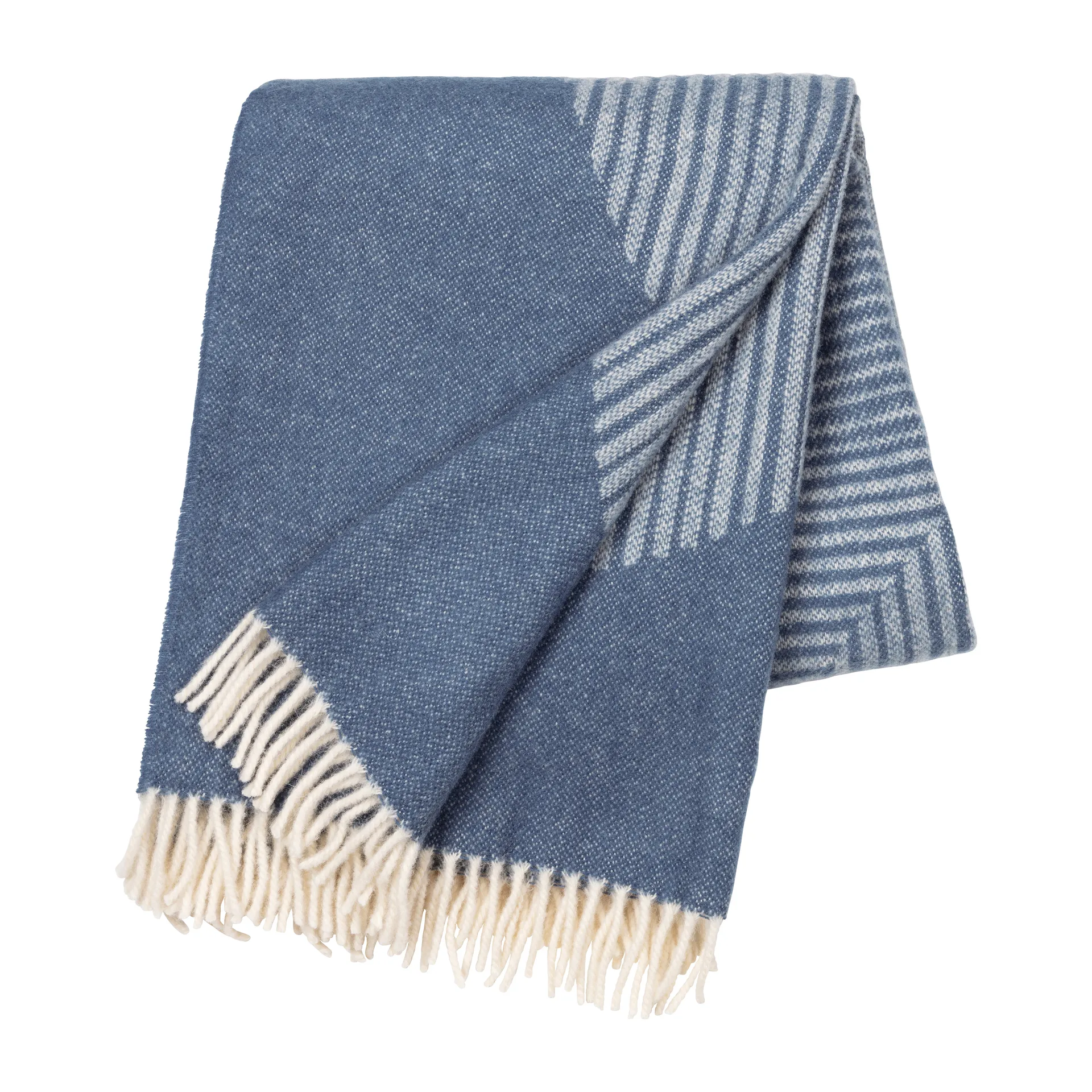 Coperta in lana Circles 130x185 cm, Blu NJRD