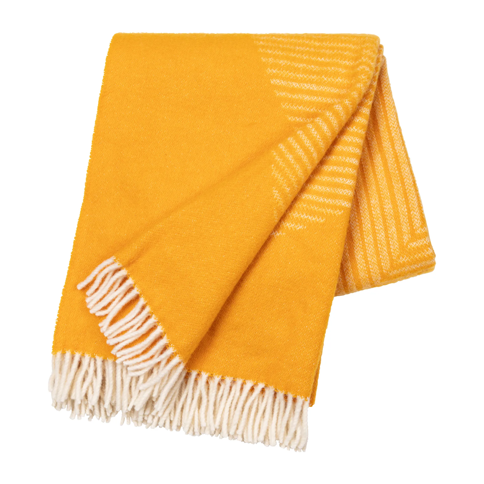 Coperta in lana Circles 130x185 cm, Giallo NJRD