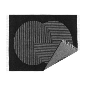 Coperta in lana Circles 130x185 cm - Nero - NJRD