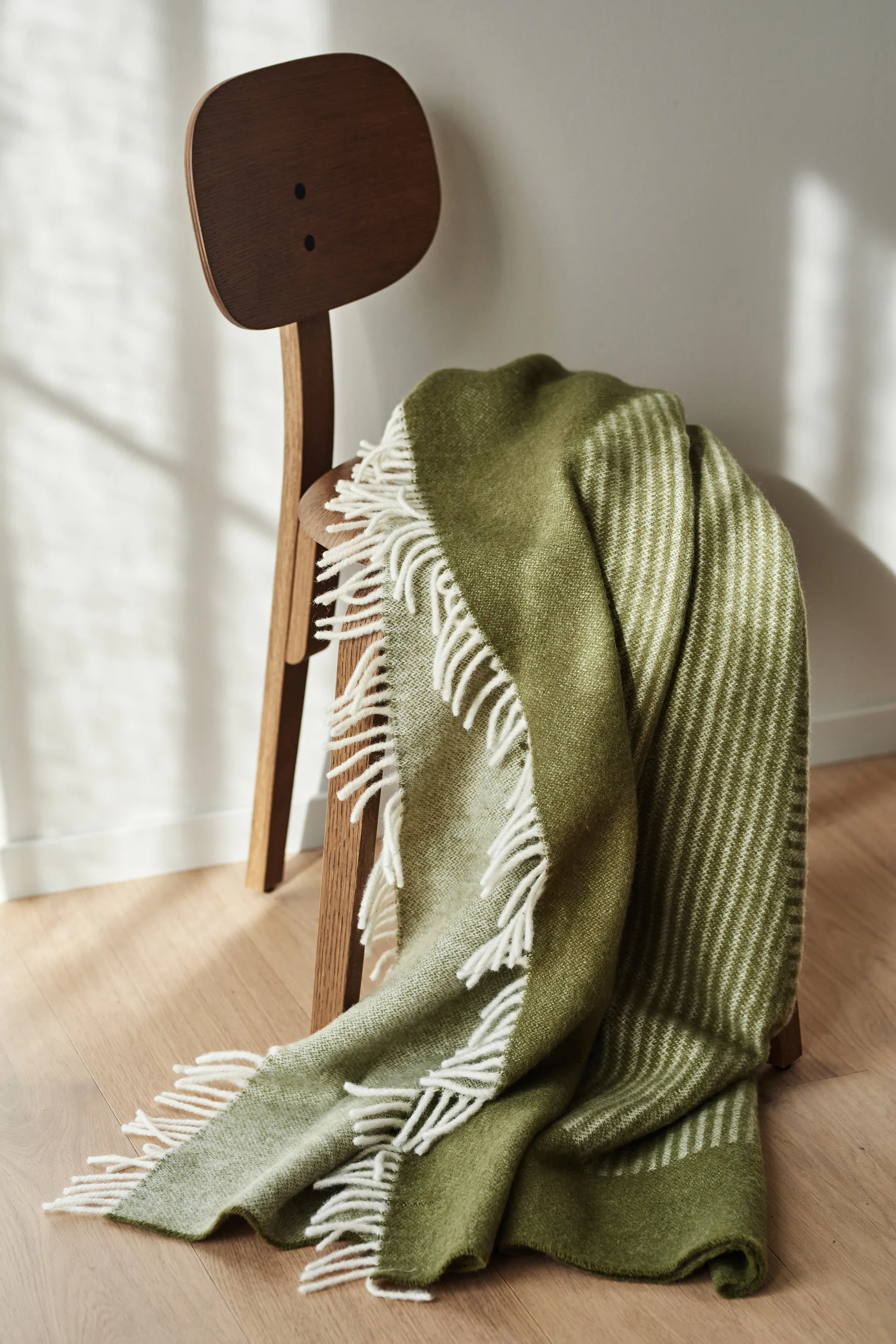 Coperta in lana Circles 130x185 cm, Verde NJRD