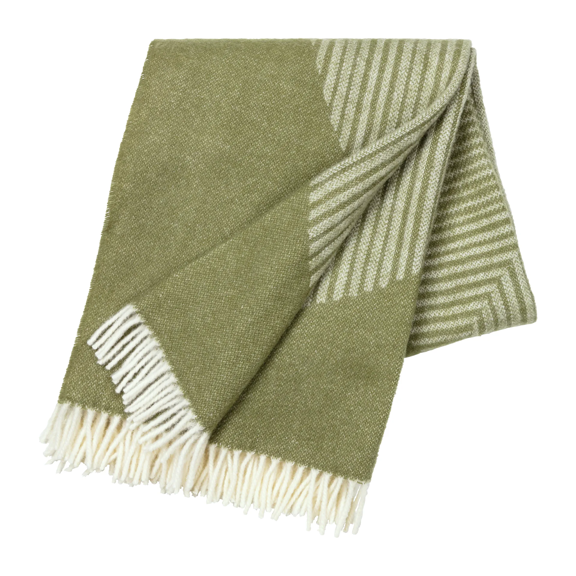 Coperta in lana Circles 130x185 cm, Verde NJRD