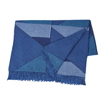 Coperta Metric focus No. 3 in cotone 130x185 cm - Blu - NJRD