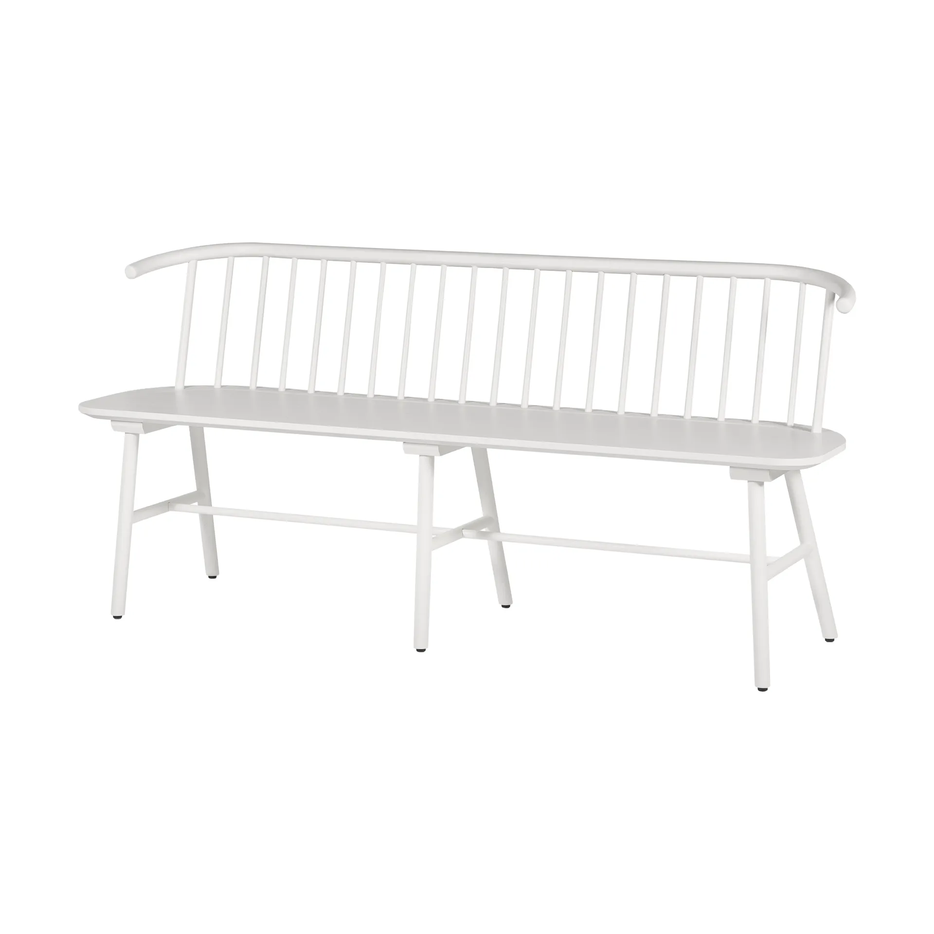 Panchina con schienale VIOR, Rovere laccato bianco NJRD