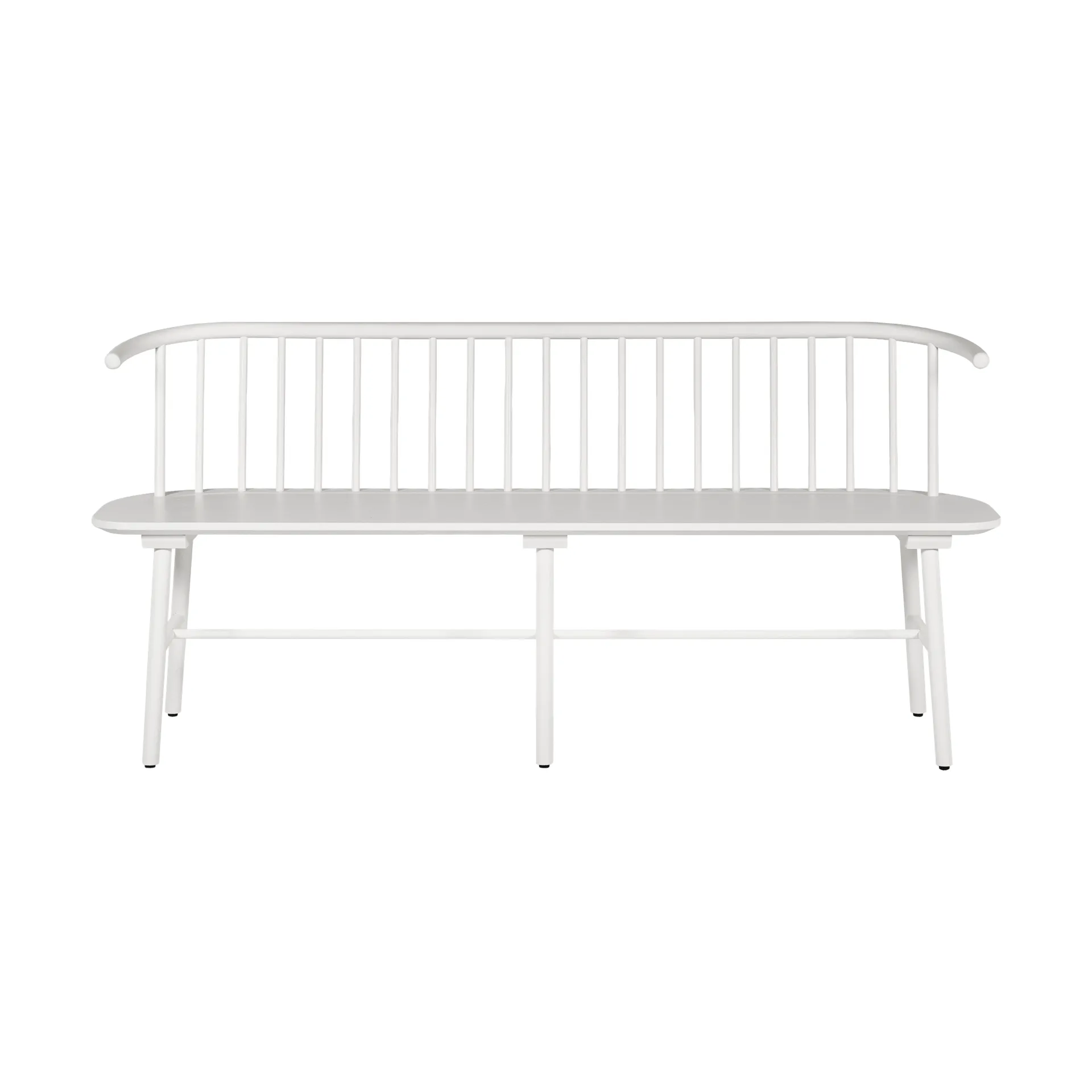 Panchina con schienale VIOR, Rovere laccato bianco NJRD