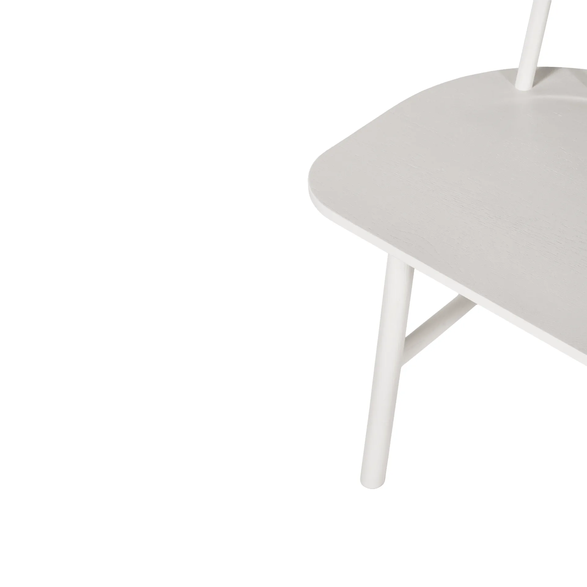 Panchina con schienale VIOR, Rovere laccato bianco NJRD