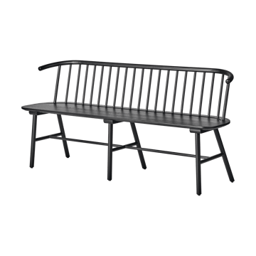 Panchina con schienale VIOR - Rovere laccato nero - NJRD