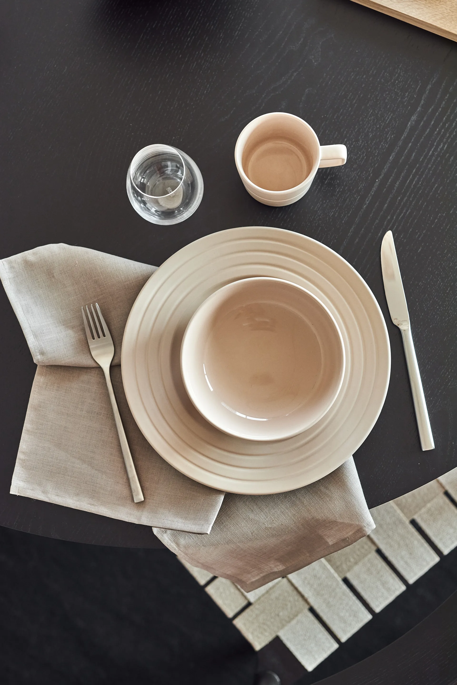 Piatto Lines Ø 27 cm confezione da 6, beige NJRD