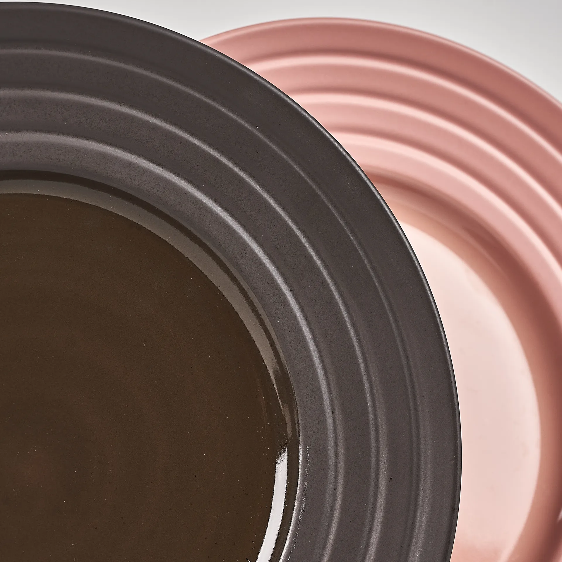 Piatto Lines Ø 27 cm confezione da 6, marrone NJRD