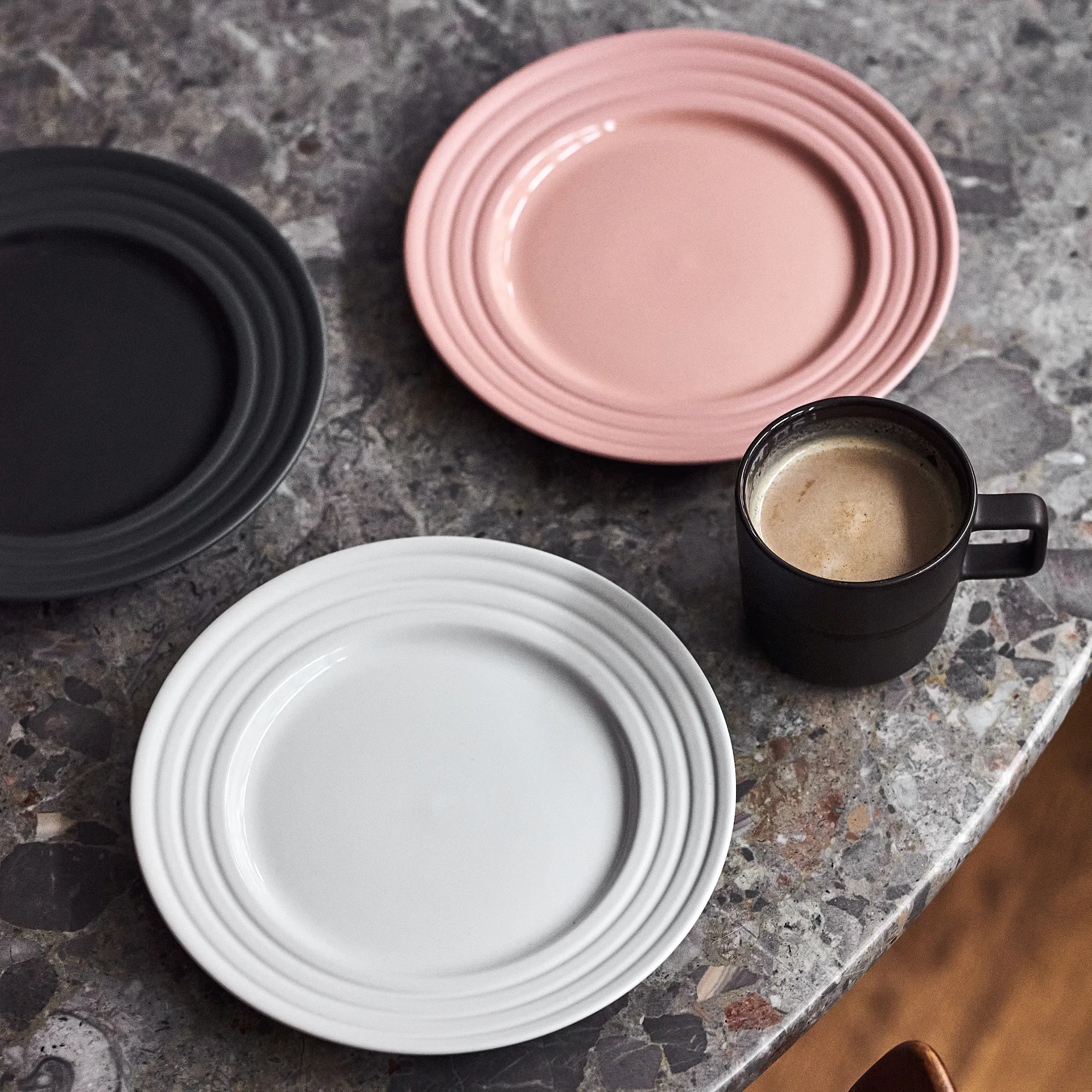 Piatto piccolo Lines Ø 21 cm confezione da 6, bianco NJRD