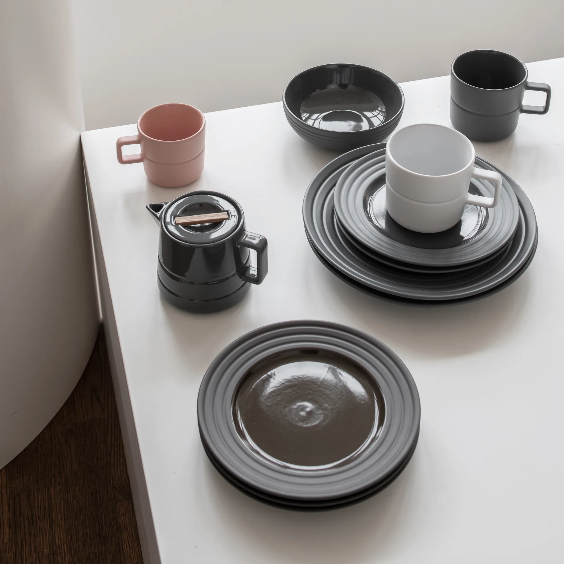 Piatto piccolo Lines Ø 21 cm confezione da 6, marrone NJRD