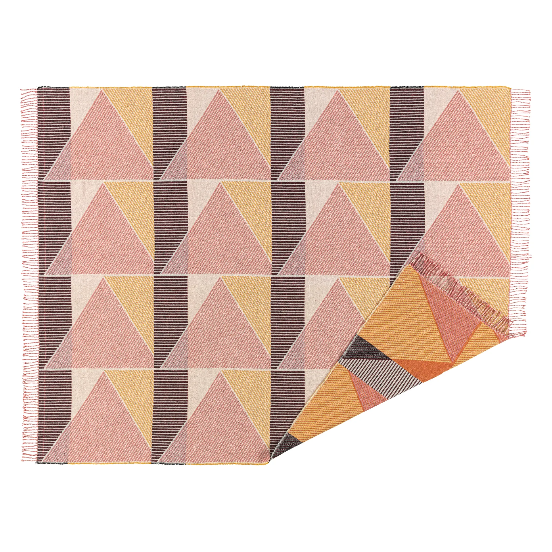 Plaid in cotone Metric focus Nr. 1, rosa NJRD