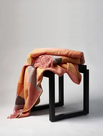 Plaid in cotone Metric focus Nr. 1 - rosa - NJRD