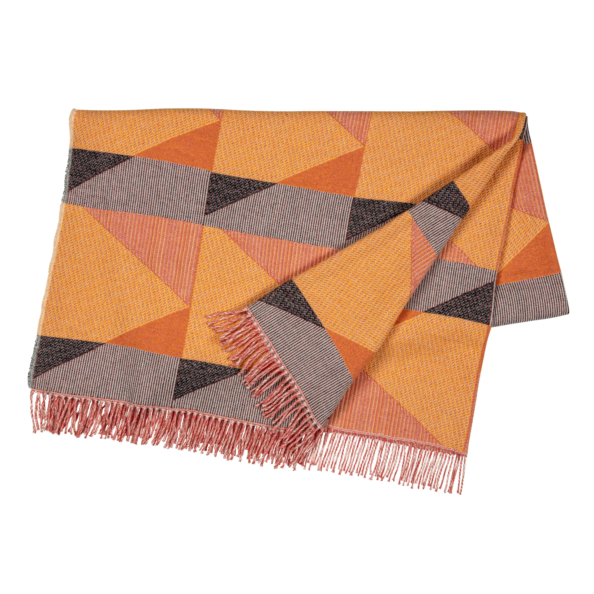 Plaid in cotone Metric, rosa NJRD