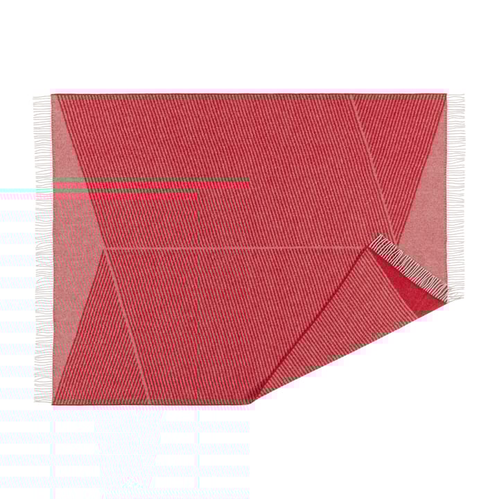 Plaid in lana Rectangles, edizione stagionale, 130x185 cm - Rosso - NJRD