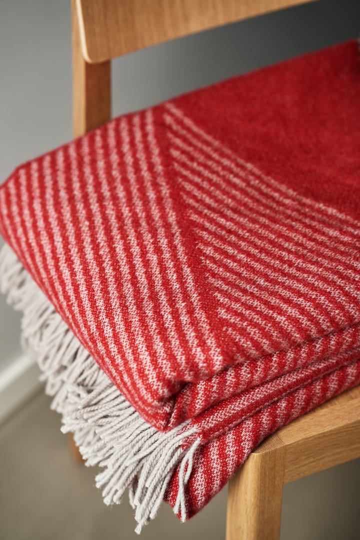 Plaid in lana Rectangles, edizione stagionale, 130x185 cm, Rosso NJRD