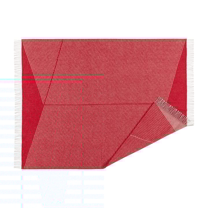 Plaid in lana Rectangles, edizione stagionale, 130x185 cm, Rosso NJRD